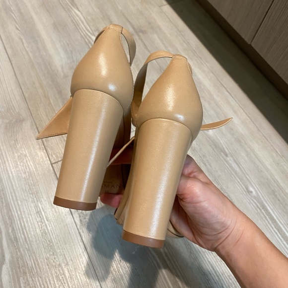 Alexandre Birman Clarita Block Leather Sandal in Nude Size 37 - Picture 8 of 11